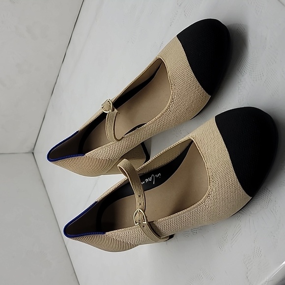 Rothy's The Mary Jane Heels in Cream Captoe Size 9 - Picture 8 of 16